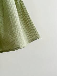 Soleia Criss Cross Open Back Ruffle Hem Cami Dress,Pastel Dresses For Women - Mint Green - View 4