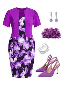 Ellevyn Vestido de verano minimalista casual de talla grande