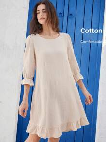 EMERY ROSE Women Short Casual Dress, Solid Color Minimalist Fashion, For Everyday Wear - Multicolor - View 10