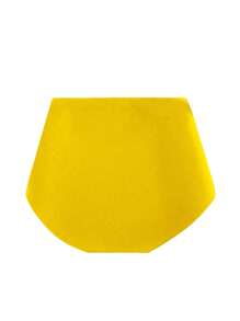 Swim Basics Women's High Waist Ruched Tummy Control Flattering Bikini Bottom For Summer Beach Vacation - Yellow - View 5