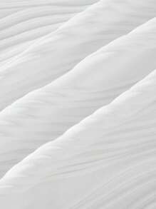 Teen Girl Fashionable & Cute Wavy Pattern Halter Top With Bow Strap, Comfortable Spring Summer For Casual Wear & Party - White - View 5