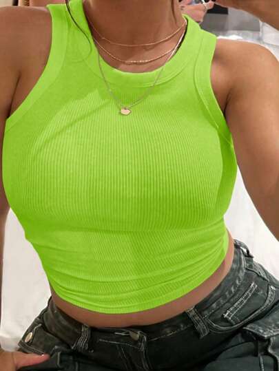 INAWLY Women's Casual Versatile Solid Color Tank Top