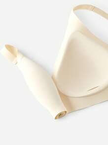 LUVLETTE Dream Curve 2ndSkin Wireless Seamless Plunge Lounge White Sticky Bra No Show Underwear
