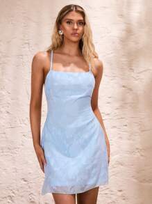 Glamine 女式露背交叉背迷你连衣裙，夏季时尚