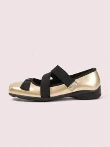 CUCCOO DOLLMOD Women's Casual Bow Ballet Flats, Champagne Color - Champagne - View 6