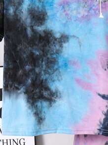 SHEIN Tween Boy Tie-Dye Short Sleeve T-Shirt And Shorts Set - Multicolor - View 7