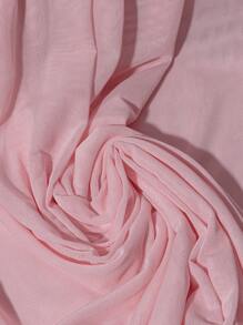 SHEIN Clasi Falda elegante de talla grande para mujer con detalle fruncido y bajo de cola de pez en unicolor - Rosa - Ver 10