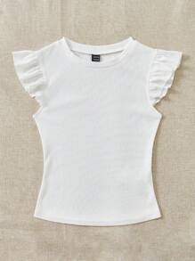 Soleia Set de 2 camisetas de manga corta, de cuello redondo y de punto acanalado, que se ajustan a la forma - outfit de verano lindo