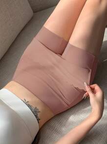 DAZY Wave Trim Triangle Gusset Shorts, Prevent Embarrassment - Pink - View 5