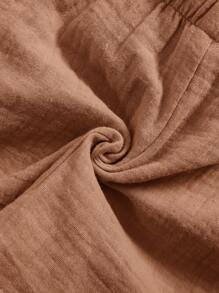 女婴夏季休闲白色上衣和松紧腰短裤两件套 - 彩色 - 查看 10