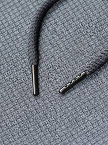 Manfinity Homme 宽松男士四分之一拉链运动衫和抽绳腰运动裤套装男士休闲装，秋季服装 - 深灰色 - 查看 7