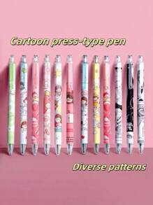SHEIN 20支/套 多种款式 可爱卡通点击圆珠笔 颜值高 适合考试、办公、开学签字