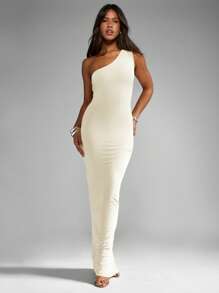 MISSGUIDED Soft Touch Asymmetric One Shoulder Fishtail Maxi Dress Dresses For Wedding Event