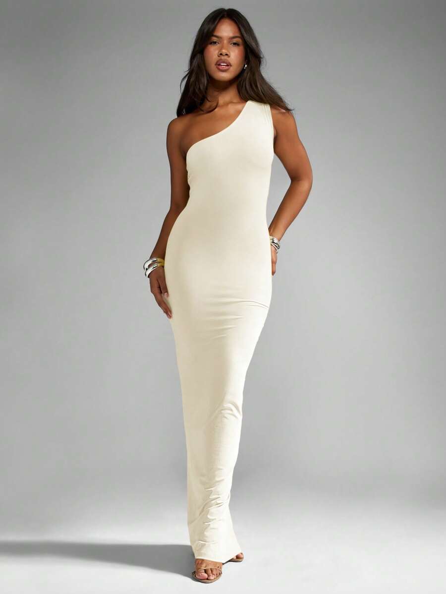 MISSGUIDED Soft Touch Asymmetric One Shoulder Fishtail Maxi Dress Dresses For Wedding Event