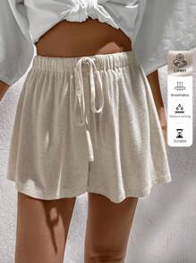Easowa Leinen Lässig Shorts für Damen, geeignet für Frühling & Sommer