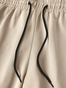 Manfinity Homme Men's Casual Slogan Print T-Shirt And Shorts Set, Summer Outfit Men Two Pieces Outfits Short Set