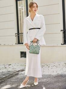 SHECARRY Women Simple Practical Tote Bag, Solid Color - Green - View 5