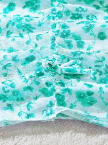 SHEIN Teen Girls Random Print 2-Piece Swimsuit Set Young Girls Sets Summer Sets For Girls Teen Girls Sets Cute Sets Teen Girls Sets Cute Sets Teen Girls Sets Teen Girls Sets Bathing Suits For Teens Top