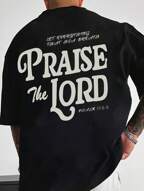 Manfinity EMRG Men Short Sleeve Round Neck Fashion Loose T-Shirt Suitable For Summer Christian Tshirts Men