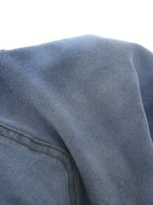 SHEIN SXY Plus Size Distressed Denim Shorts, Fashionable For Summer - Light Wash - View 7