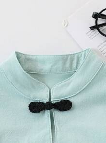 SHEIN Baby Boy Spring/Summer Comfortable Casual Chinese Style Hanfu, Combines Comfort And Fashion, Quality Fabric, Exquisite Tailoring, Delicate Texture, Suitable For Traditional Festivals And Everyday Wear