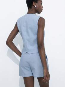 Aveloria Modichic Completo casual da donna composto da canotta monopetto a righe e pantaloncini