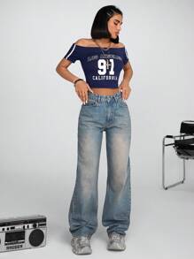 Y2K High Waist Straight Casual Jeans, Suitable For Summer Cowgirl Outfit Women S Outfits Women S Spring Tops Women S Summer Pants Womens Summer Tops Work Outfits For Women