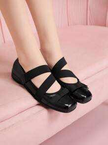 CUCCOO DOLLMOD Women's Fashionable And Versatile Black Flat Casual Shoes - Black - View 4