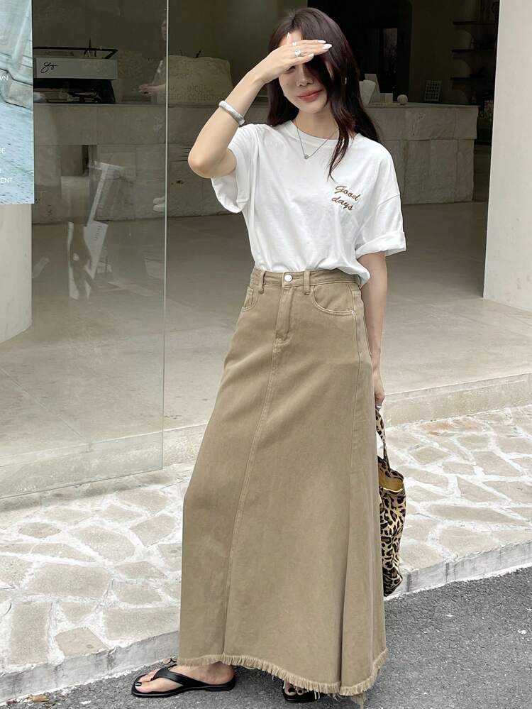 Women Embroidered Letter Short Sleeve T-Shirt Summer