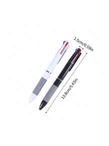 SHEIN 3 Black, 3 White + Beige Ballpoint Pen Pencil Case