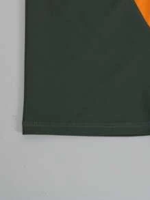 Manfinity Swimmode Men's Round Neck Short Sleeve Surfing T-Shirt, Fashionable Raglan Sleeve Design, Suitable For Summer - Black - View 6