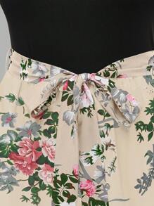 SHEIN Clasi Set da 2 pezzi composto da cardigan tinta unita e top canottiera con stampa floreale da donna taglia comoda, outfit elegante per primavera/autunno