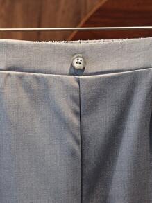 SHEIN 青少年男孩休闲两件套，包含不对称背心 + 裤子，不含衬衫和配饰，适合生日派对、晚会、婚礼、迎婴派对、洗礼、周年纪念