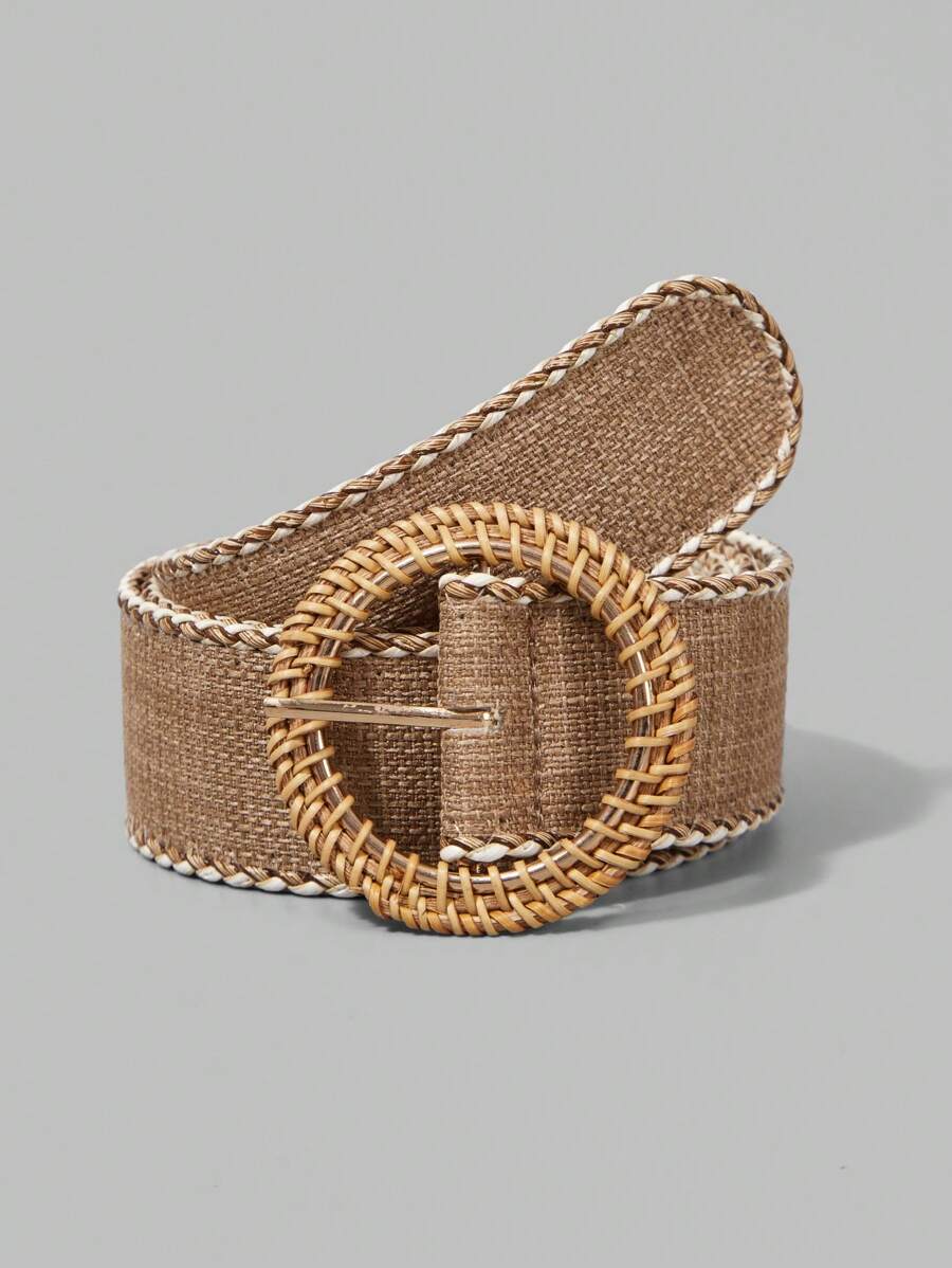 Ontre 卡其色波西米亚风格腰带，适合连衣裙