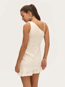 Nöista White Draped One-Shoulder Ruched Mini Dress
Sophisticated White Mini Dress With One-Shoulder Draped Design And Ruched Detailing, Perfect For Wedding Guest Attire, Graduation Events, Or Formal Parties.