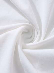 青春期前女孩可爱蝴蝶装饰图案 T 恤和碎花裙 2 件套装，可爱休闲风格适合度假、春季郊游、日常穿着 - 薄荷綠 - 查看 7