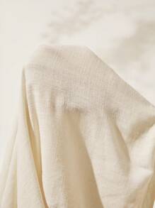 Easelle Apricot Woven Women's Short-Sleeved Shirt, Simple And Fashionable Design, Suitable For Summer Embroidery Style Boho Beach Style  Vacation Graphics Woman T Shirts