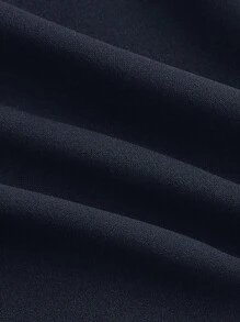 SHEIN MOD Pantalones acampanados de mujer con moño en la cintura en azul marino, casuales para el verano
