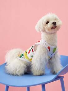 PETSIN 1pc Pet Dog/Cat Fruit Pattern Breathable Comfortable Vest - Multicolor - View 7