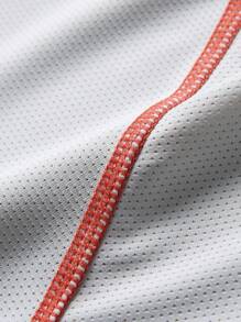 JNSQ Back To School Clothes, Tween Girl And Boy Outdoor Professional Sports Short Sleeve T-Shirt, Children's Round Neck Boneless Stitching Contrast Color Outdoor Sports Short Sleeve Top - Grey - View 8