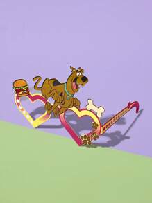 SCOOBY-DOO X SHEIN Lässige, modische Cartoon Hund Muster Brille, geeignet für Partys