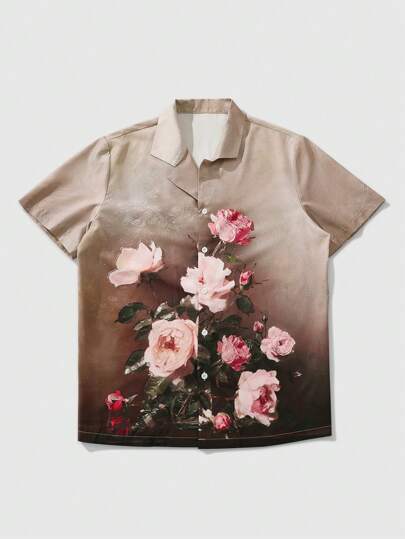 Street Life Camicia a maniche corte da uomo, di moda per l'estate