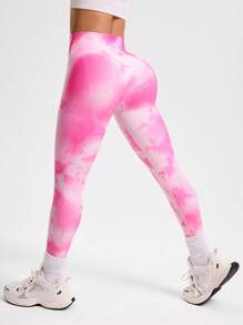 Core Rhythm Women's Fashionable Summer Sports Leggings - Pink - View 3