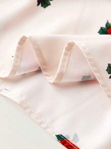 Maija Kids Maija Kids 年轻女孩时尚休闲花卉荷叶边方领泡泡袖迷你连衣裙，适合度假/居家/学校穿着，百搭复古风，春季 - 白色 - 查看 6