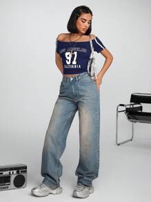 Y2K High Waist Straight Casual Jeans, Suitable For Summer Cowgirl Outfit Women S Outfits Women S Spring Tops Women S Summer Pants Womens Summer Tops Work Outfits For Women