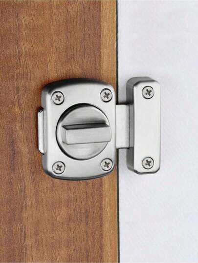 家用安全门锁，拉丝银锌合金旋转插销锁，门闩锁，门滑动锁，旋转旋转桶形锁，适用于花园、浴室、户外、车库、门窗