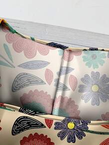 SHEIN LUNE Plus Size Women Casual Ditsy Floral Shirt, Minimalist Design Suitable For Summer - Multicolor - View 4