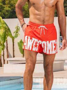 Manfinity Swimmode Shorts de playa de moda para hombres, aptos para el verano