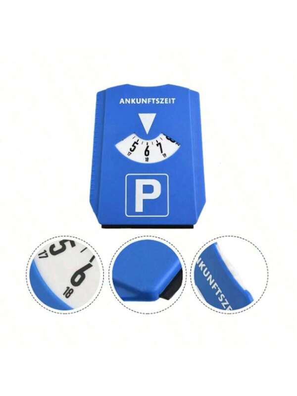 Temporizador de disco de estacionamento 1PC com função de raspagem de gelo, usado para carros e motocicletas, ferramenta portátil de tempo de estacionamento