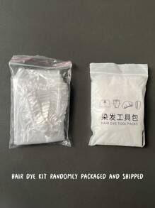 SHEIN 100个/50个一次性PE耳套，小号防水染色耳套（染色工具包随机包装） - 白色 - 查看 5